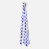 Weihnachtsbaum Blau Periwinkle Muster Design Krawatte (Rückseite)
