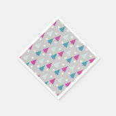 Weihnachtsbaum blau pink, einfach serviette (Ecke)