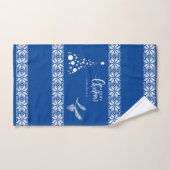 Weihnachtsbaum. Blaue Farbe Badhandtuch Set (Handtuch)