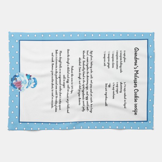 Weihnachtsbaum Blaue Gnome Rezept Sake Geschirrtuch (Horizontal)