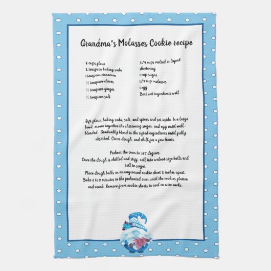 Weihnachtsbaum Blaue Gnome Rezept Sake Geschirrtuch (Vertikal)