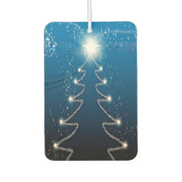 Weihnachtsbaum Blauer Himmel Glänzende Sterne Rust Autolufterfrischer