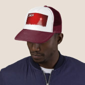 Weihnachtsbaum blinkend Rot-Farbe Hintergrund-Cap Truckerkappe (Beispiel)