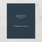 Weihnachtsbaum Blue Business Holiday Card (Rückseite)