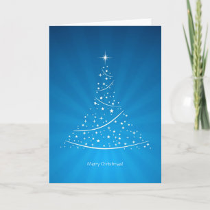 Weihnachtsbaum (Blue)-Karte Feiertagskarte