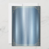 Weihnachtsbaum Blue Metallic Company Weihnachten Einladung (Rückseite)