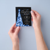 Weihnachtsbaum Blue Modern Party laden ein Flyer (Gruppe)
