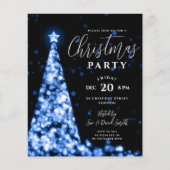 Weihnachtsbaum Blue Modern Party laden ein Flyer (Vorne)