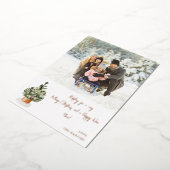 Weihnachtsbaum - Blue Note Foto Weihnachten Folieneinladung (Gedreht)