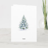 Weihnachtsbaum Blue Nutcracker Snowflakes Card Karte (Rückseite)