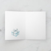 Weihnachtsbaum Blue Nutcracker Snowflakes Card Karte (Innenseite)