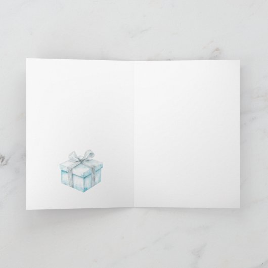 Weihnachtsbaum Blue Nutcracker Snowflakes Card Karte (Innenseite)