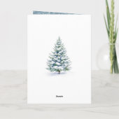 Weihnachtsbaum Blue Nutcracker Snowflakes Card Karte (Rückseite)