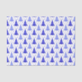 Weihnachtsbaum Blue Periwinkle Muster Design Seidenpapier