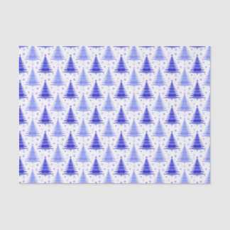 Weihnachtsbaum Blue Periwinkle Muster Design Seidenpapier