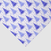 Weihnachtsbaum Blue Periwinkle Muster Design Seidenpapier (Ausschnitt)