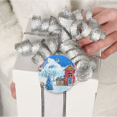 Weihnachtsbaum Blue Red Watercolor Geschenke Geschenkanhänger