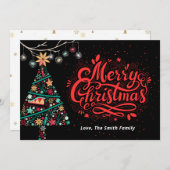 Weihnachtsbaum-Blume und Typografie Weihnachten (Vorne/Hinten)