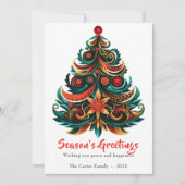 Weihnachtsbaum Bohemisch Ferienwohnungskarte Feiertagskarte (Vorderseite)