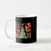 Weihnachtsbaum Boho Blume Art Xmas Familie Männer Kaffeetasse (Links)
