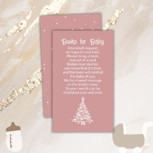 Weihnachtsbaum Boho Rosa Mädchen Bücher für Baby Begleitkarte