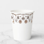 Weihnachtsbaum | Boho Winter Brautparty Pappbecher (Rückseite)