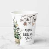 Weihnachtsbaum | Boho Winter Brautparty Pappbecher (Vorderseite)