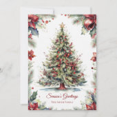 Weihnachtsbaum botanische Weihnachtskarte Feiertagskarte (Vorderseite)