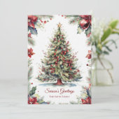 Weihnachtsbaum botanische Weihnachtskarte Feiertagskarte (Stehend Vorderseite)