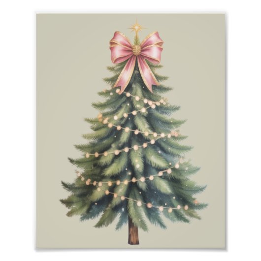 Weihnachtsbaum Bow Coquette Xmas Fotodruck (Vorne)
