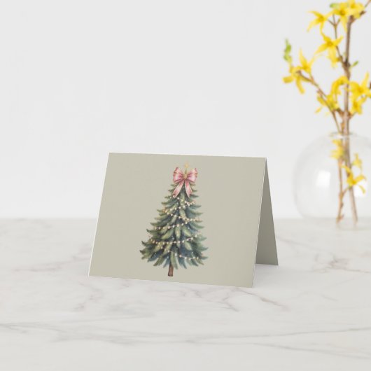 Weihnachtsbaum Bow Coquette Xmas Karte (Gelbe Blume)