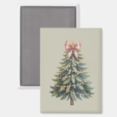 Weihnachtsbaum Bow Coquette Xmas Magnet (Vorderseite/Rückseite)