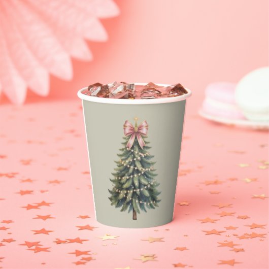 Weihnachtsbaum Bow Coquette Xmas Pappbecher (Insitu)