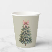 Weihnachtsbaum Bow Coquette Xmas Pappbecher (Vorderseite)