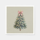 Weihnachtsbaum Bow Coquette Xmas Serviette (Vorderseite)