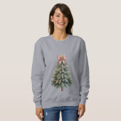 Weihnachtsbaum Bow Coquette Xmas Sweatshirt (Vorne ganz)