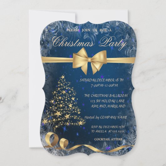 Weihnachtsbaum, Bow, Party Einladung (Vorderseite)
