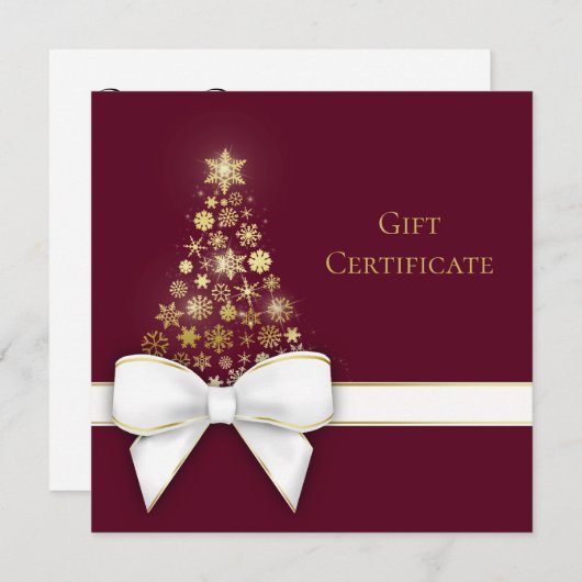 Weihnachtsbaum Bow Snowflakes Violet Red Geschenkk (Vorne/Hinten)