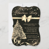 Weihnachtsbaum, Bow, Weihnachtsgebäck Party Einladung (Vorderseite)