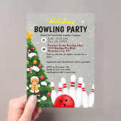 Weihnachtsbaum Bowling-Party Acryleinladungen (Insitu (Handheld))