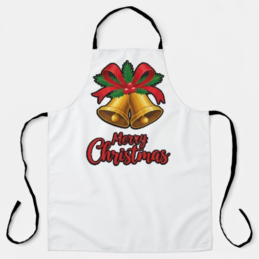 "Weihnachtsbaum: Bows & Bells Festive Design" Schürze (Vorderseite)