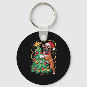 Weihnachtsbaum Boxer Dog Sungles Schlüsselanhänger