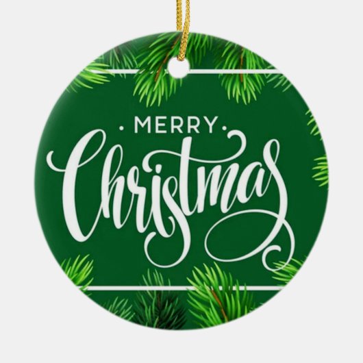 Weihnachtsbaum Branches Border Keramik Ornament (Vorne)