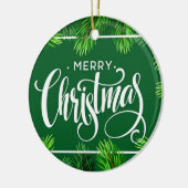 Weihnachtsbaum Branches Border Keramik Ornament (Links)