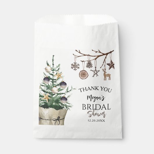 Weihnachtsbaum | Brautparty Vielen Dank Geschenktütchen (Vorderseite)