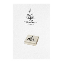 Weihnachtsbaum-Briefmarke Gummistempel