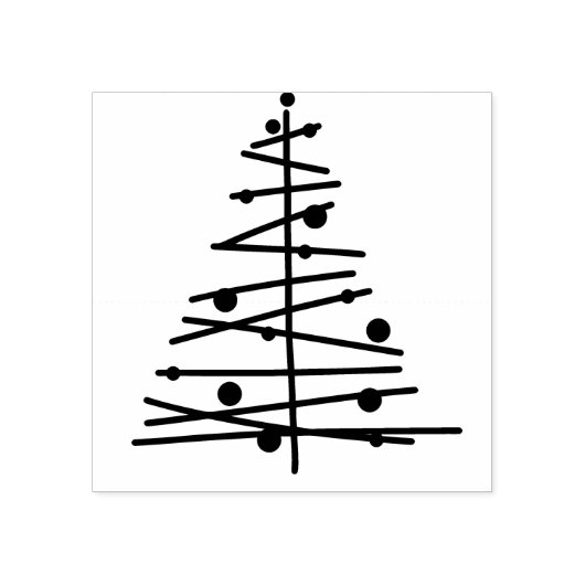Weihnachtsbaum-Briefmarke Gummistempel (Prägung)