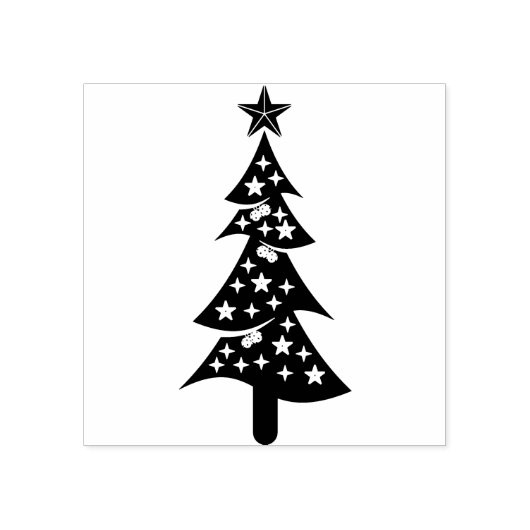 Weihnachtsbaum-Briefmarke Gummistempel (Prägung)
