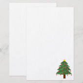 Weihnachtsbaum Briefpapier (Vorne/Hinten)