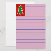 Weihnachtsbaum Briefpapier (Vorne/Hinten)